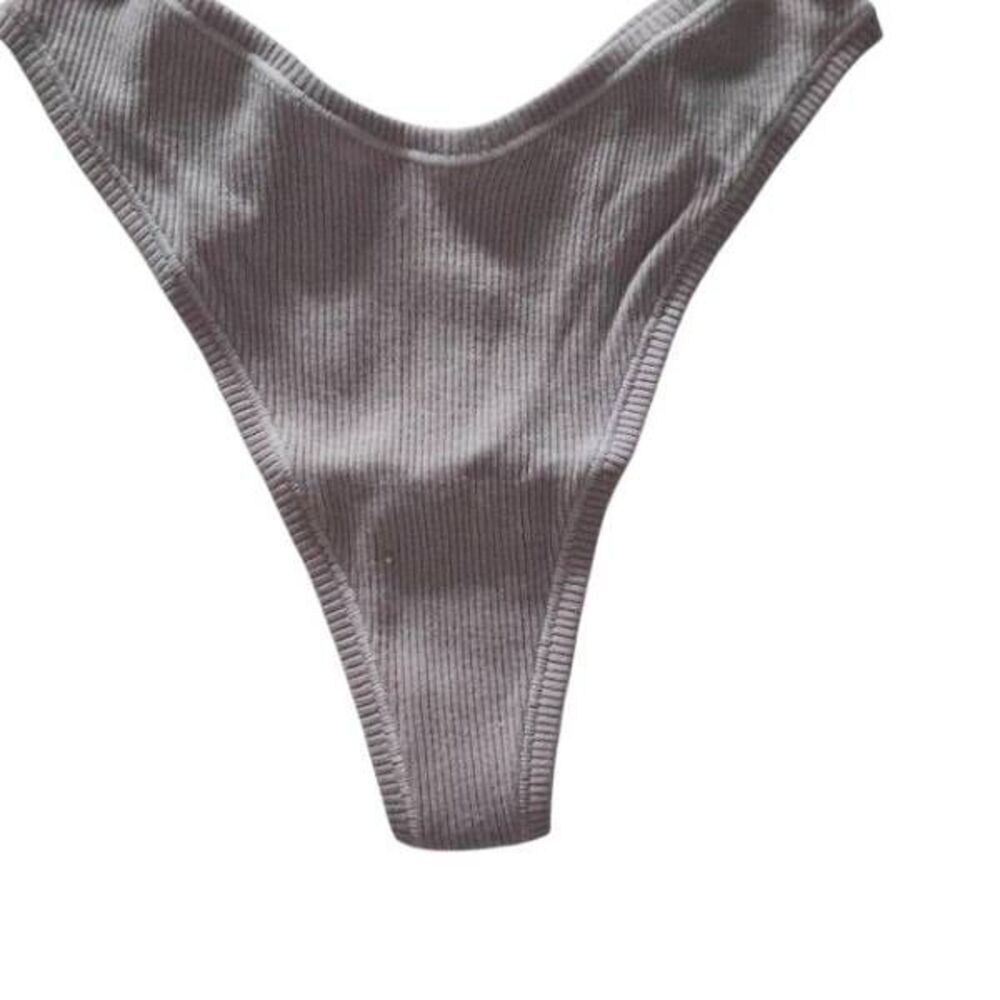 SKIMS RIBBED COTTON V CUT PANTY NWT